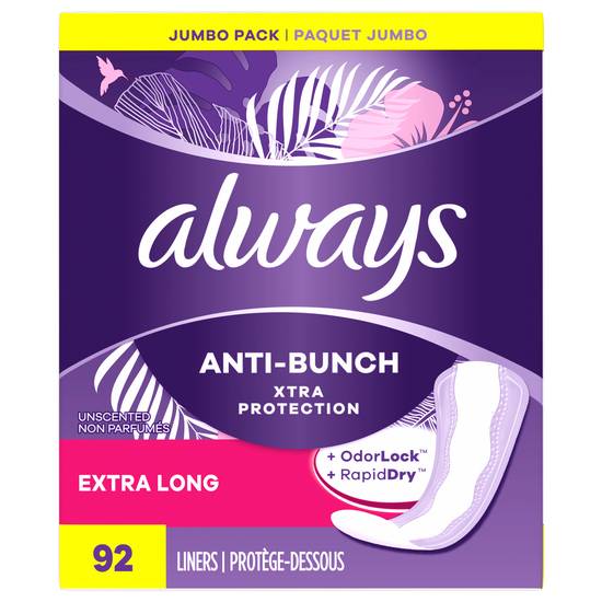 Poise Liners Daily Incontinence Panty Liners 2 Drop Very Light Absorbency  Long Pantiliners, 44 count - Jay C Food Stores