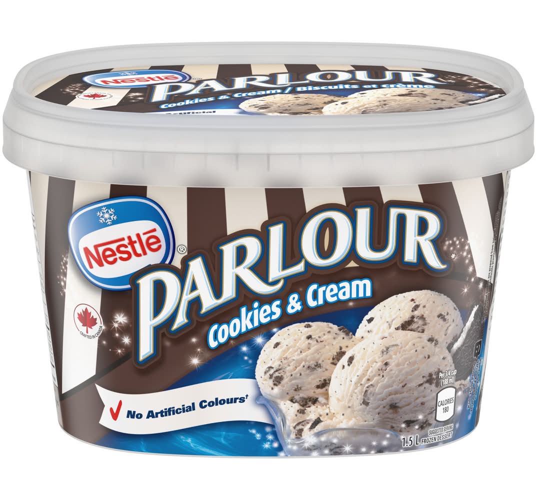 Nestlé Parlour Ice Cream, Cookies-Cream (1.5 L)