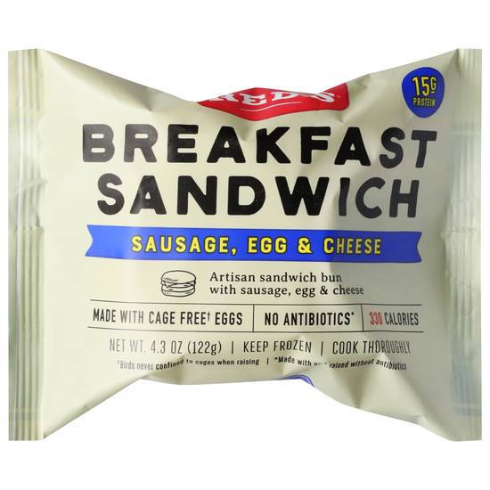 Red's Sausage Egg & Cheese Breakfast Sandwich