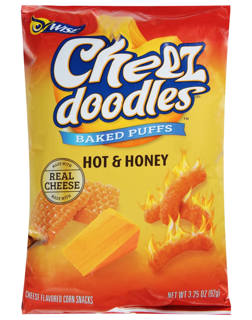 Cheez Doodles Hot & Honey Baked Puffs Corn Snacks, Cheese (3.25 oz)