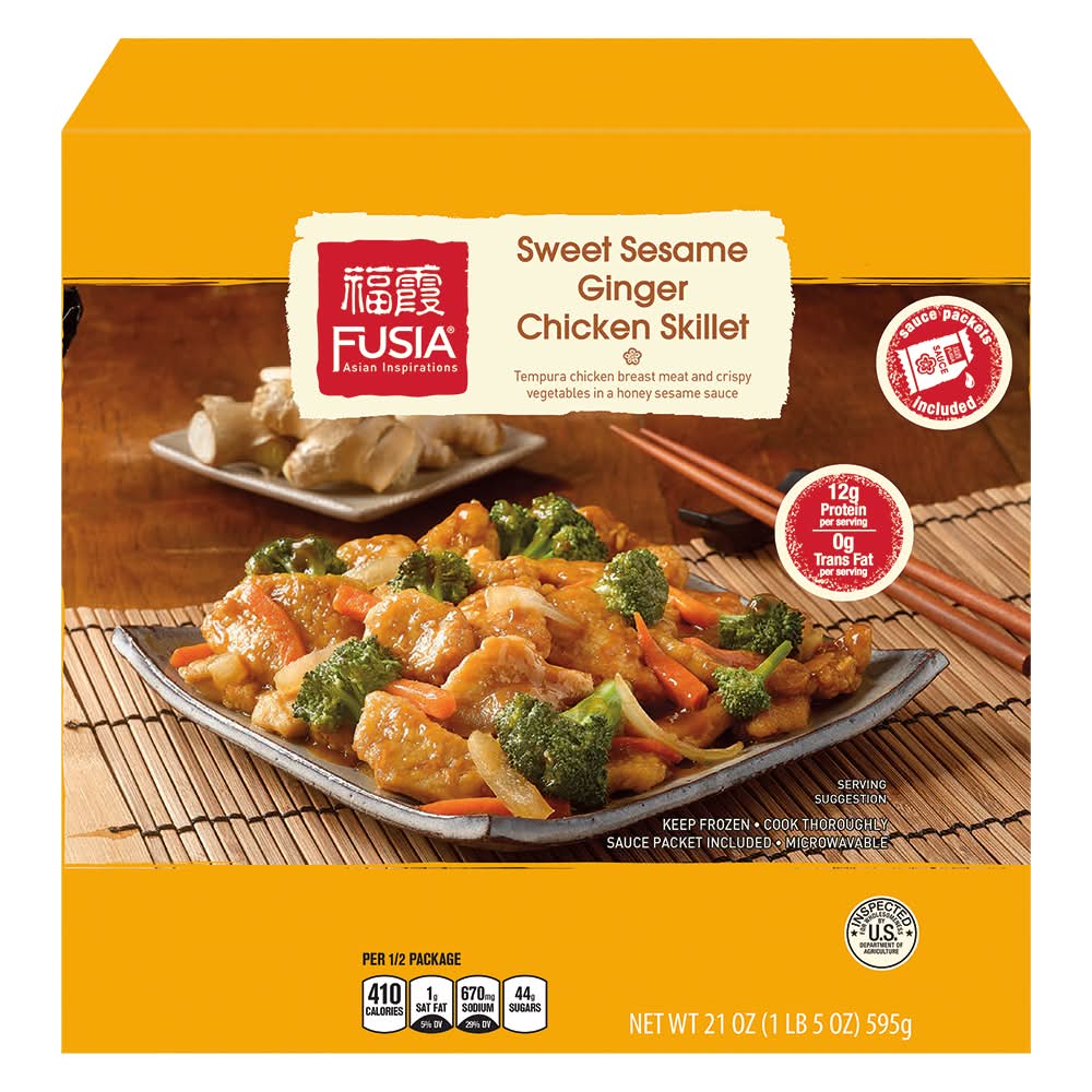 Fusia Asian Inspirations Chicken Skillet, Sweet Sesame Ginger (21 oz)