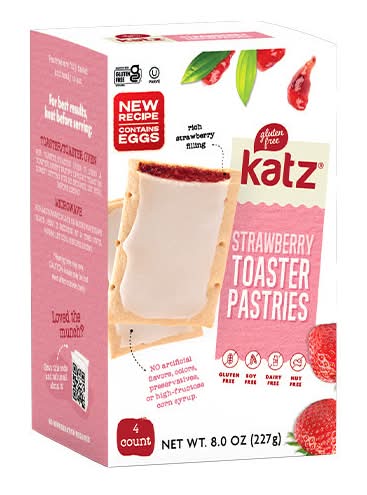Katz Gluten Free Toaster Pastries, Strawberry (8 oz, 4 ct)