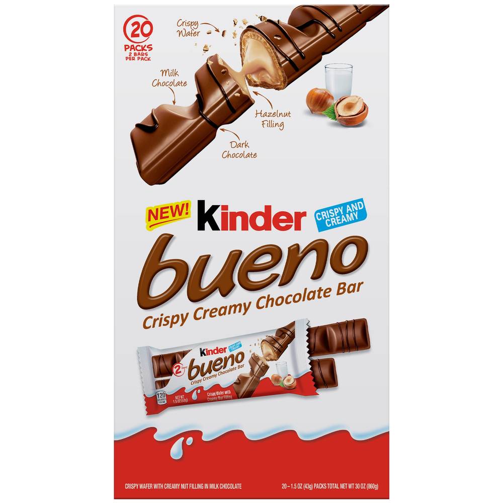 Kinder Bueno Crispy Creamy Chocolate Bar (20 ct)