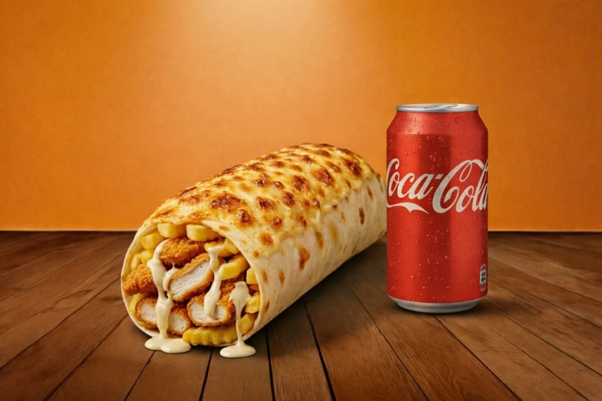Menu Tacos Roulé Gratiné 🧀🥤