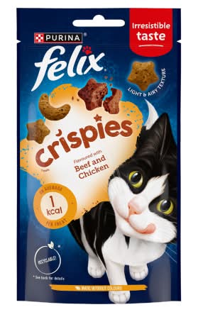 Purina Felix Beef-Chicken, Crispies Cat Treats (45g)