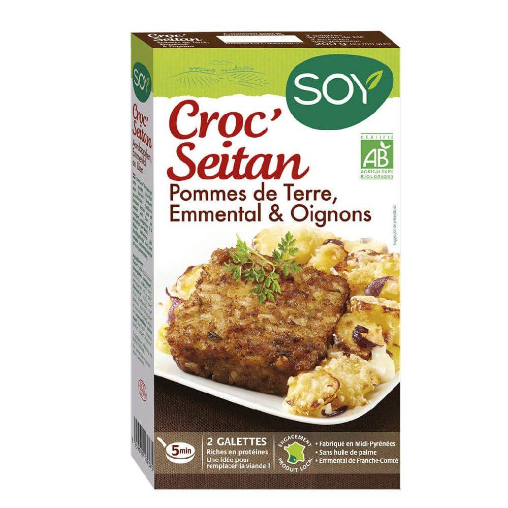 Croc seitan pommes de terre emmental et oignons