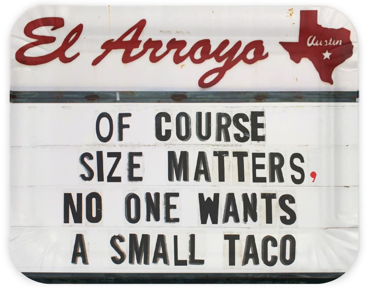 El Arroyo Of Course Size Matters No One Wants a Small Taco Party Plates (12 pack)