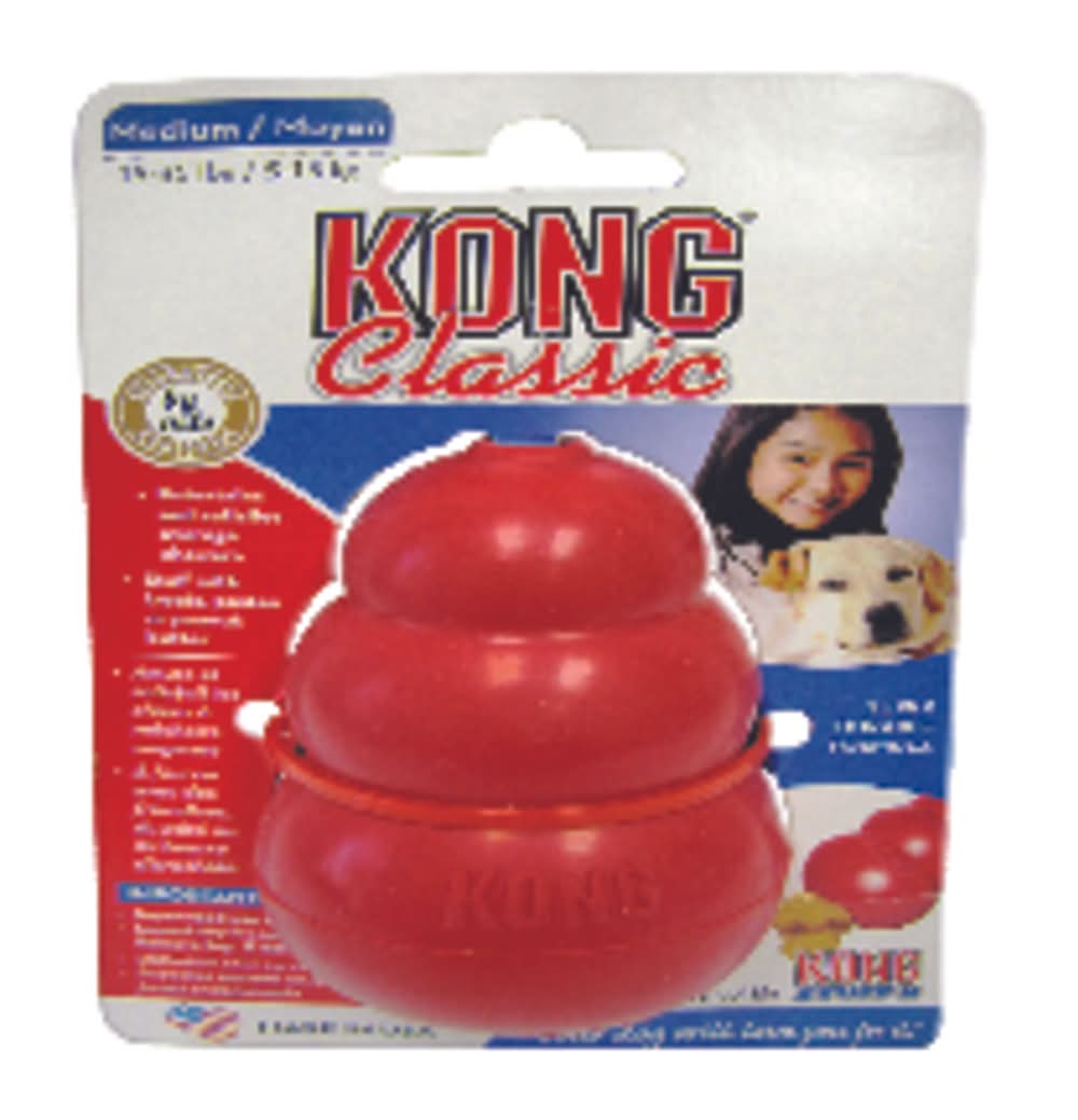 Kong For Dog Red Rubber Dog Toy Medium 1 Pk