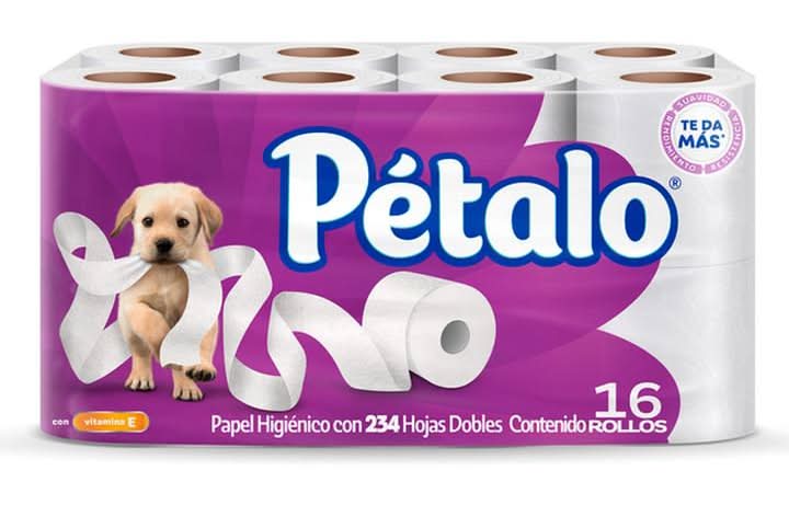 Pétalo · Papel higiénico doble hoja (16 un)
