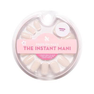 Olive & June The Instant Mani Press-On Nails Squoval Short, Classic French