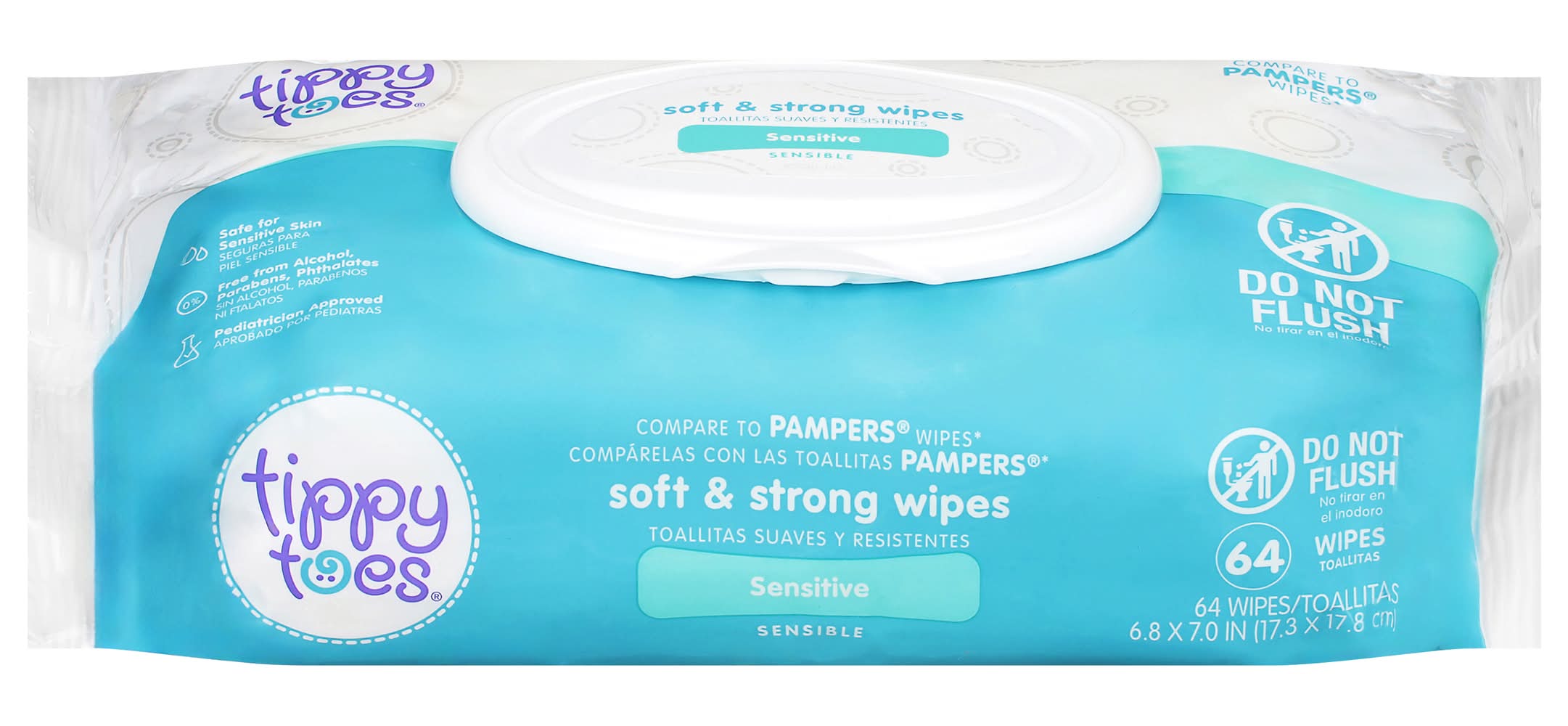 Tippy Toes Soft & Strong Sensitive Wipes 1x