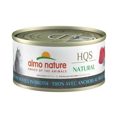 Almo Nature: HQS Natural Cat Tuna With Anchovies In Broth Can Food, 24 Pack