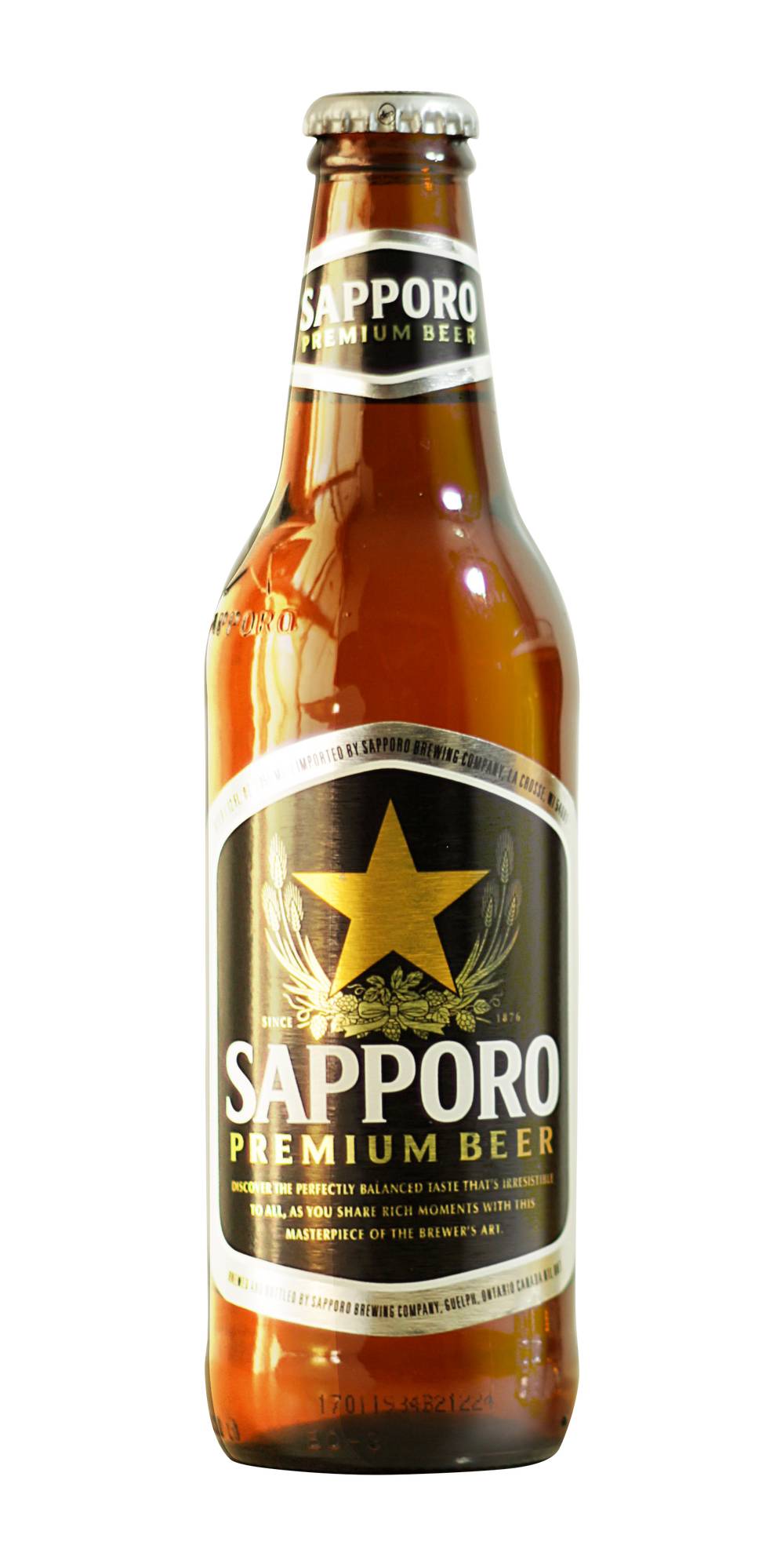 Sapporo cerveza japonesa premium (envase 355 ml)