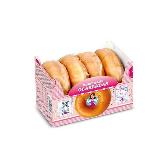 EL MOLINO de Día rosquillas glaseadas estuche 4 uds 208 g