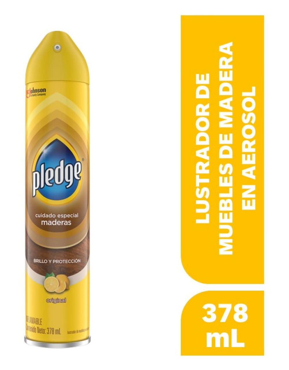 Pledge · Lustrador para muebles de madera original en aerosol (378 ml)