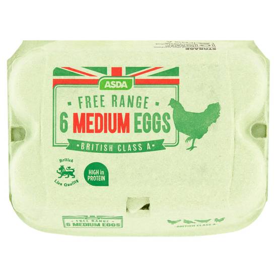 ASDA Free Range 6pk Eggs