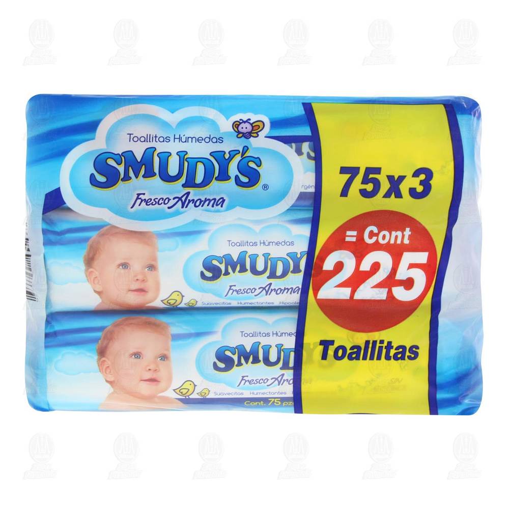 Smudy's · Toallitas para bebé fresco aroma (3 x 75 un)