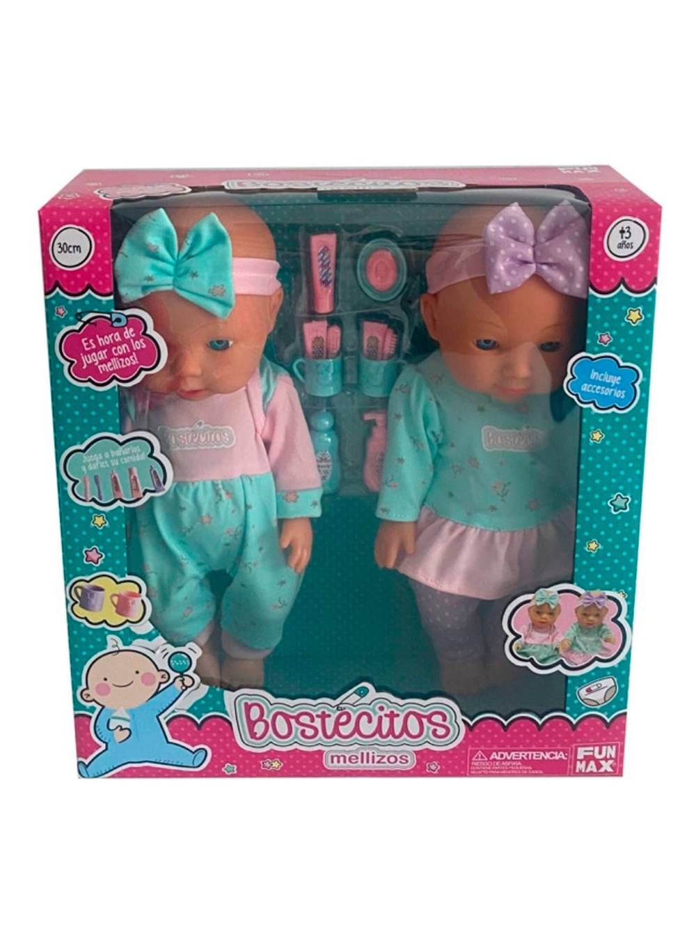 Funmax muñecas bebés bostecitos twins (1 set)