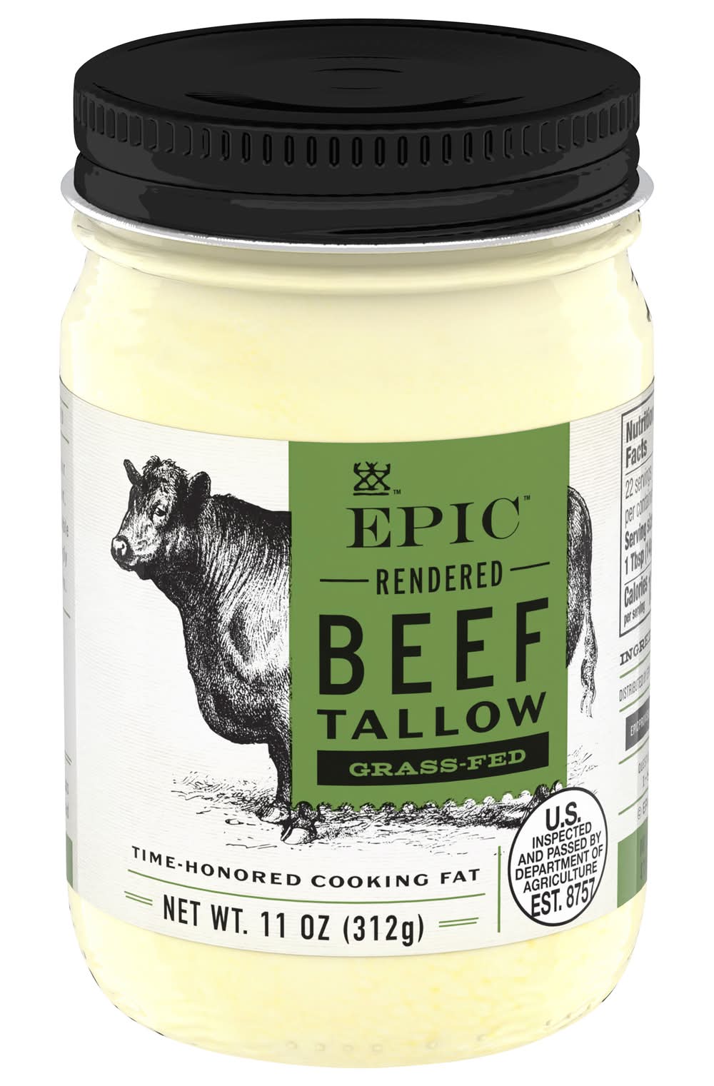Epic Rendered Beef Tallow (11 oz)