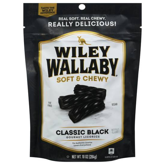 Wiley Wallaby Fat Free Vegan Kosher Classic Black Licorice