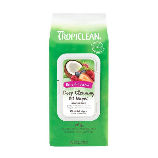 TropiClean® Deodorizing Deep Cleaning Pet Wipes (Size: 100 Count)