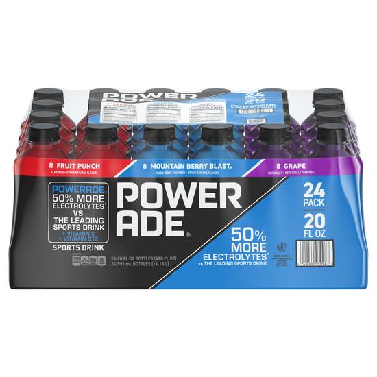 POWERADE Mountain Berry Blast Bottles, 20 fl. oz., 8 Pack