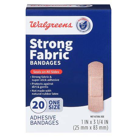Walgreens Strong Fabric Adhesive Bandages One Size