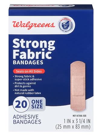 Walgreens Strong Fabric Adhesive Bandages One Size