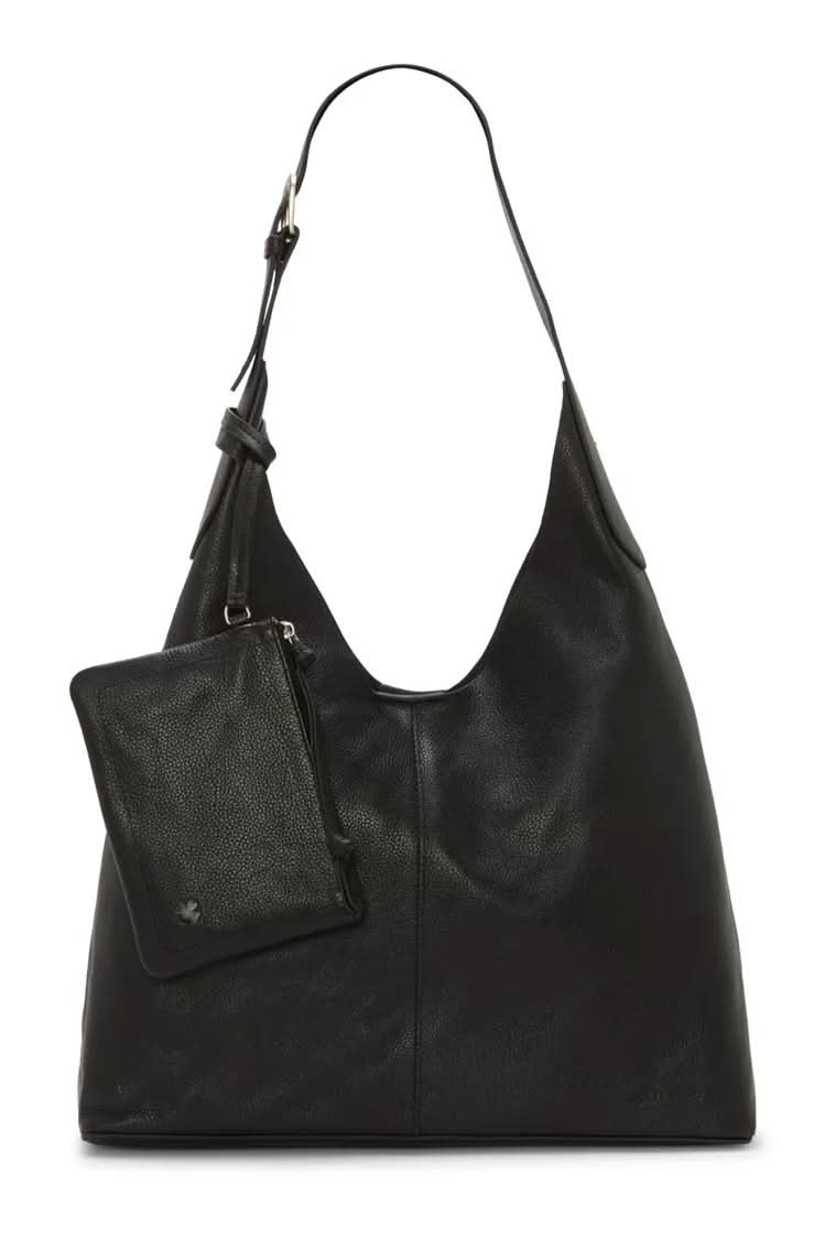 Lucky Brand Anny Leather Hobo Bag (Black One Size)