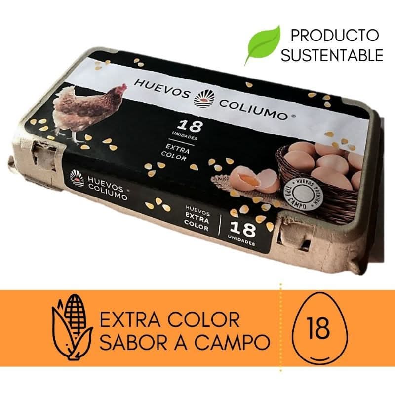 Huevos Coliumo · Huevo extra color (18 un)