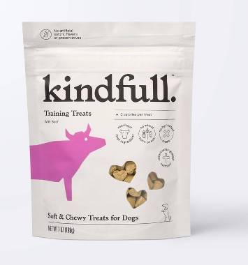Kindfull Soft & Chewy Training Dog Treats, Beef (7 oz)
