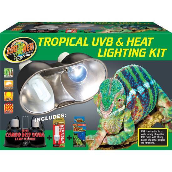Zoo Med Tropical Uvb & Heat Lighting Dual Kit, 100 Watt ( 100 watt)