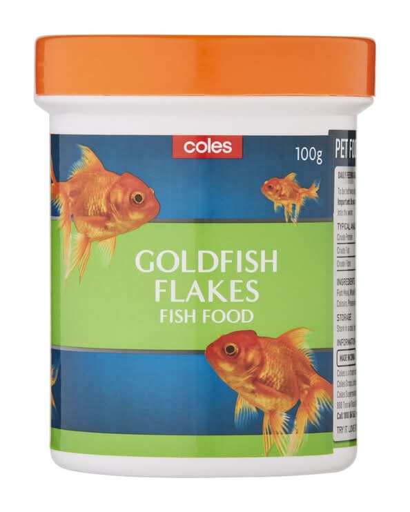 Coles Gold Fish Food Flakes 100g