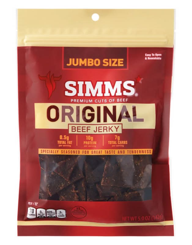 Simms Premium Cuts Of Beef Jerky, Original (5 oz)