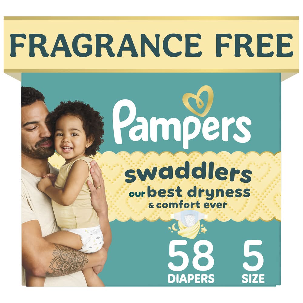 Pampers Swaddlers Active Baby Diapers, Stage 5 (58 ct)