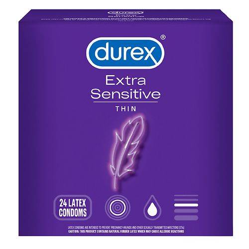 Durex Extra Sensitive Natural Latex Condoms, Ultra Fine & Extra Lubricated - 24.0 ea