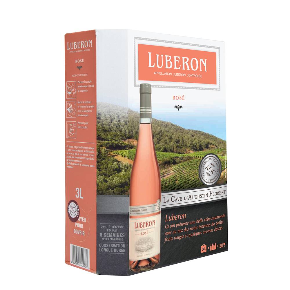 La Cave d'Augustin Florent - Vin rosé vall�ée du rhône luberon grenache aoc (3L)