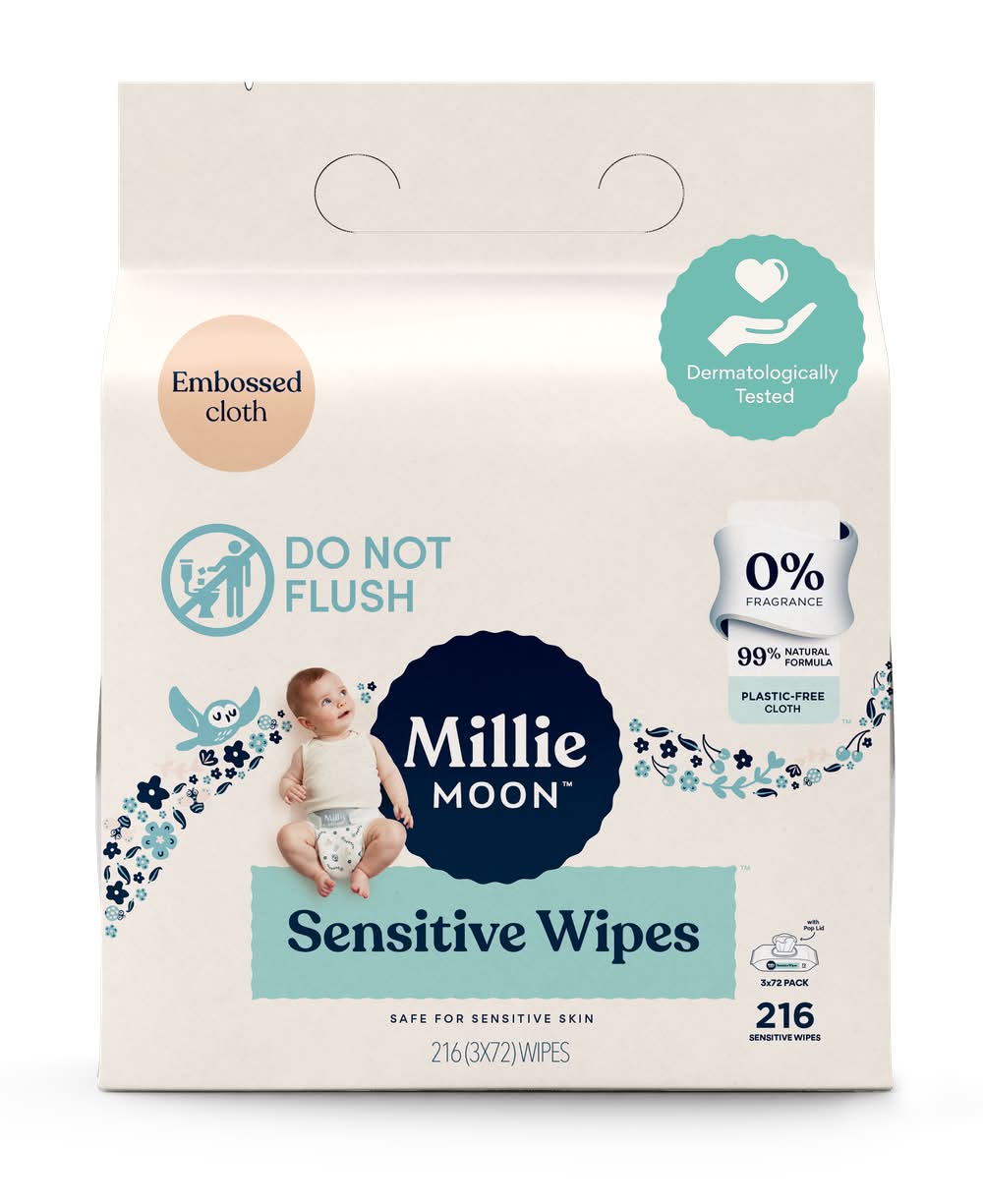 Millie Moon Sensitive Baby Wipes (216 ct)