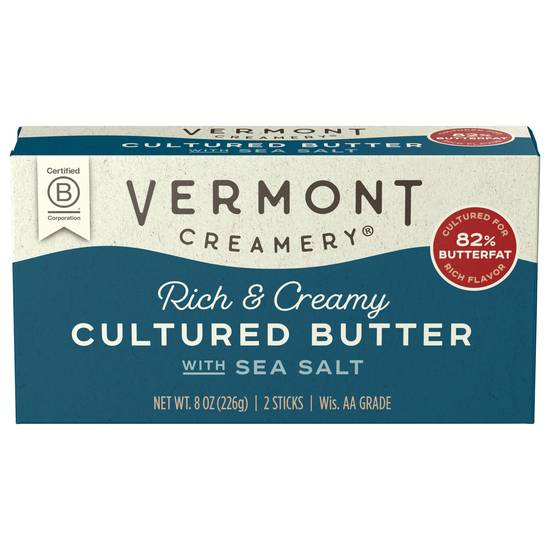 Vermont Creamery Cultured Butter With Sea Salt (8 oz)