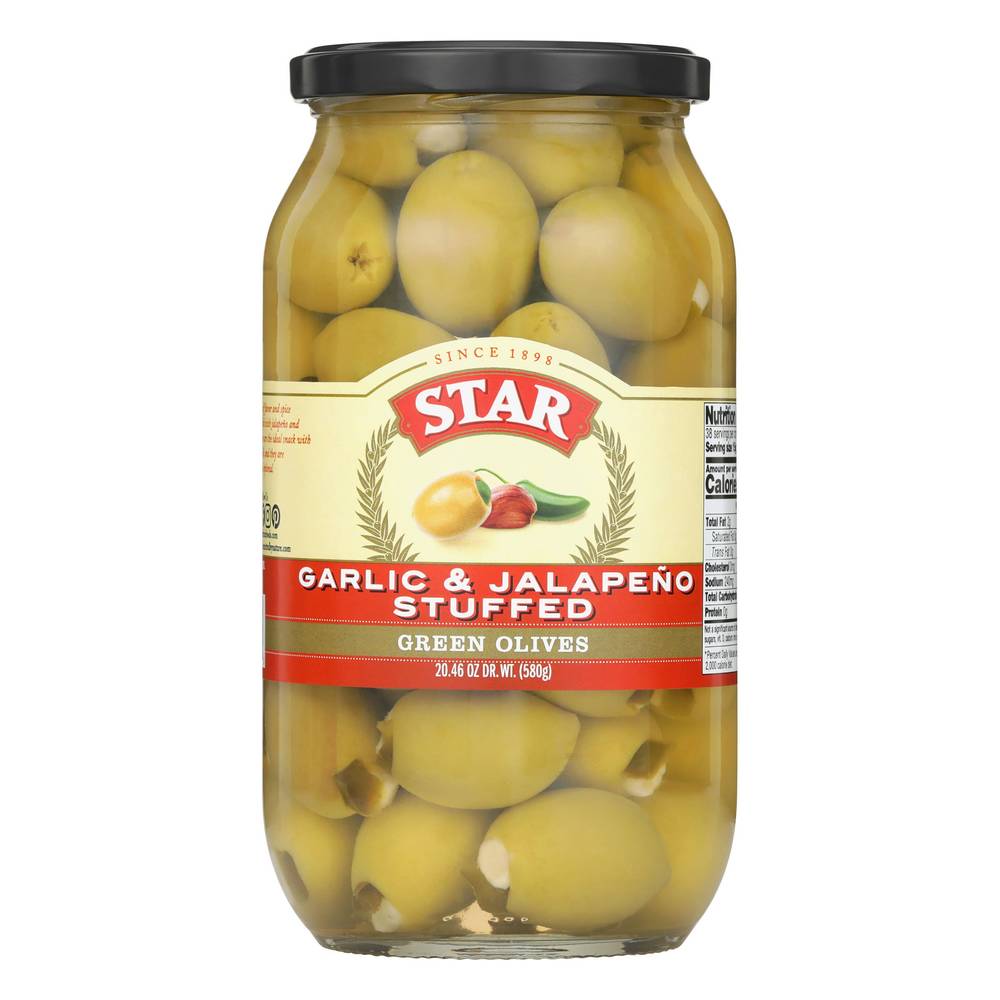 Star Garlic & Jalapeno Stuffed Olives, 20.46 oz