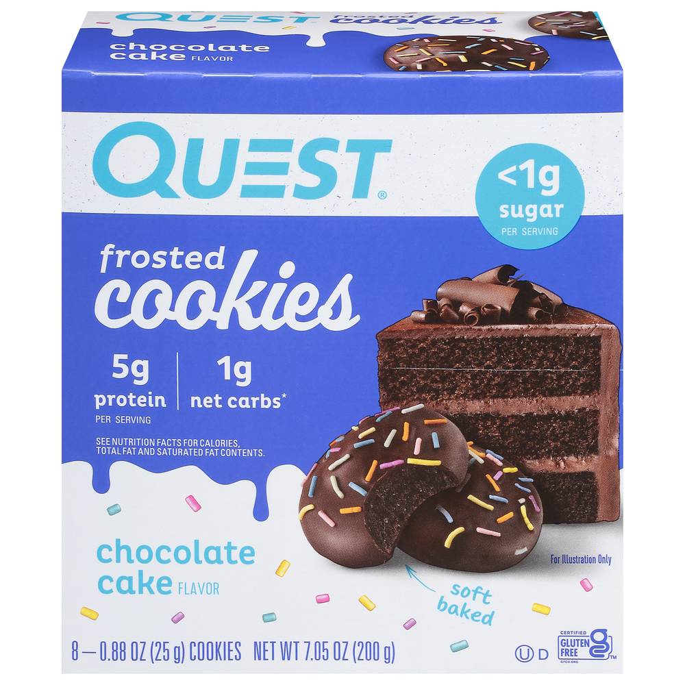 Quest Chocolate Cake Flavor Frosted Cookies (7.1 oz)