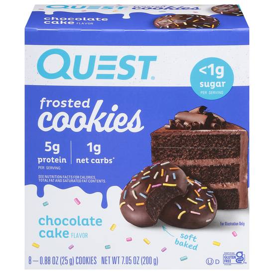 Quest Chocolate Cake Flavor Frosted Cookies (8 ct)