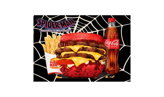 Menú Spider-verse Triple Burger