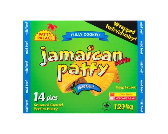 Patty Palace · Boeuf doux (1.29 kg) - Mild beef Jamaican style patty (14 units)