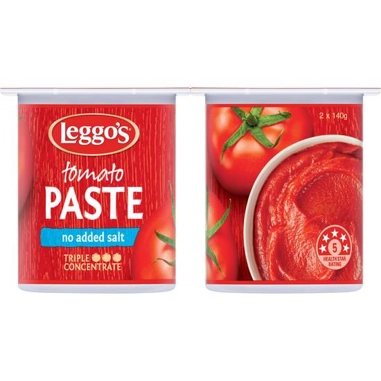 Leggo's Tomato Paste No Added Salt 2 pack 140g