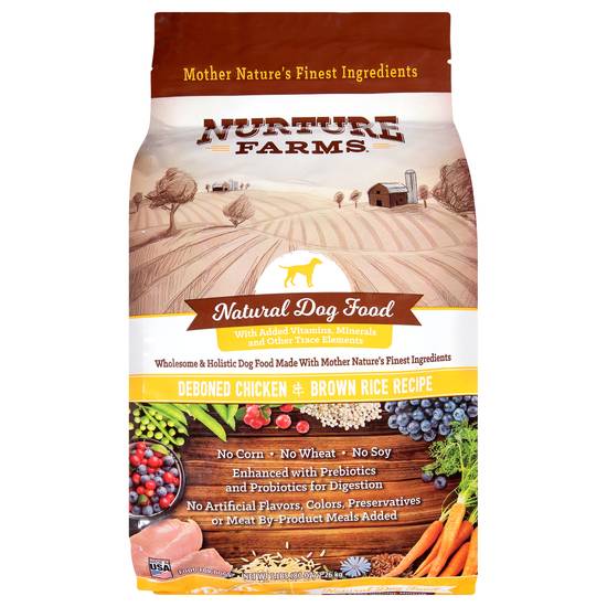 Nurture Farms Natural Deboned Chicken Brown Rice Recipe Dog Food