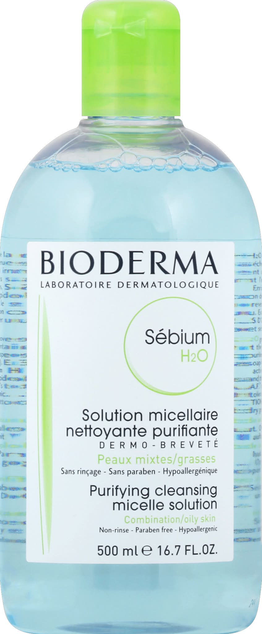 Bioderma Sebium H2o Micellar Water Makeup Remover For Combination To Oily Skin (16.7 fl oz)