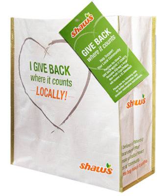 Shaw’S Give A Bag Reusable Shopping Bag - Ea