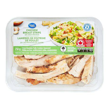 Great Value Chicken Breast Strips (250 g)