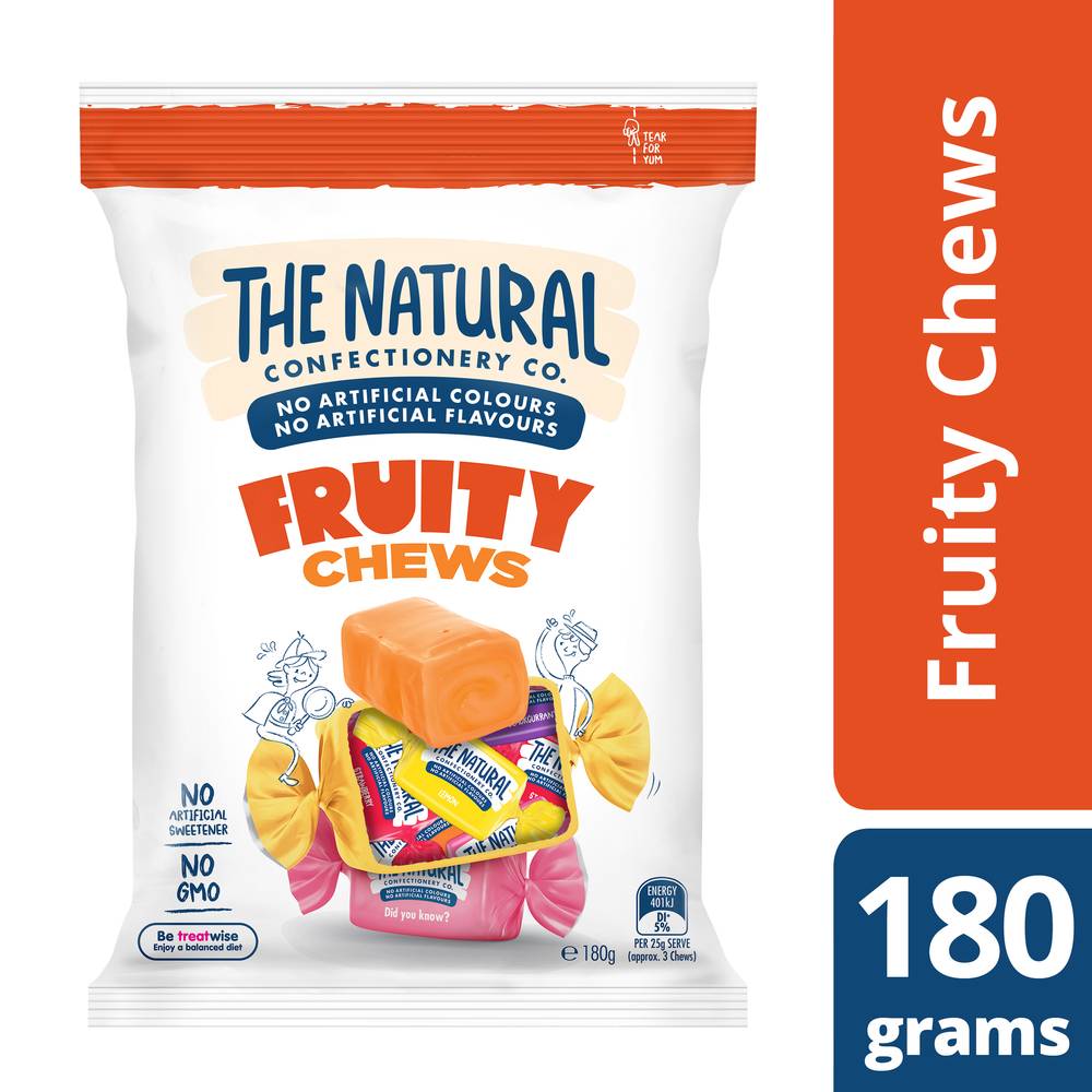The Natural Confectionery Co. Fruity Chews, Assorted (180g)